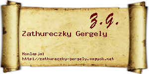 Zathureczky Gergely névjegykártya